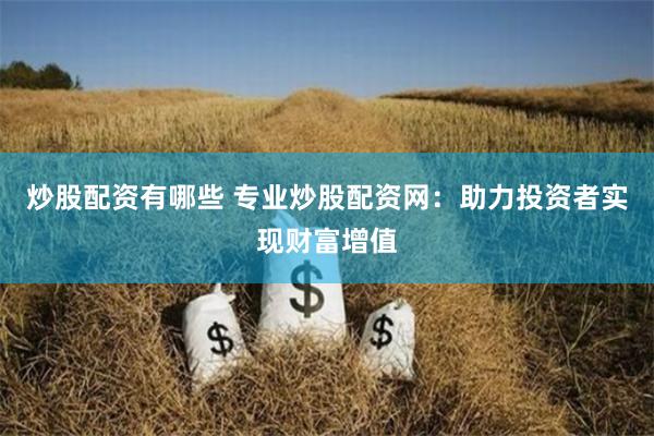 炒股配资有哪些 专业炒股配资网：助力投资者实现财富增值
