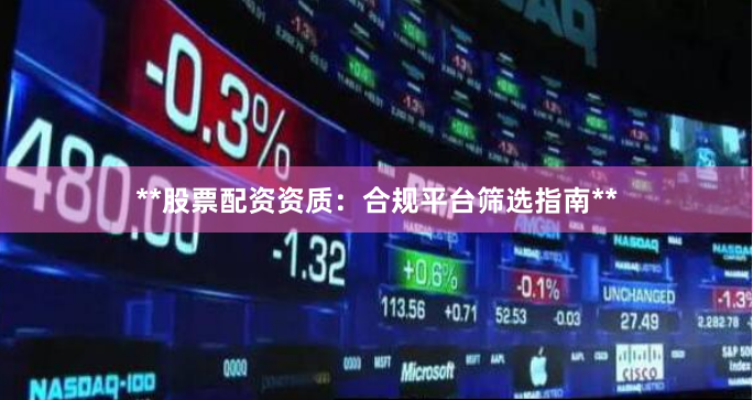 **股票配资资质:合规平台筛选指南**